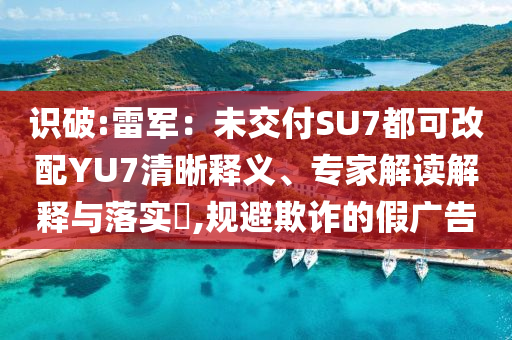 識破:雷軍：未交付SU7都可改配YU7清晰釋義、專家解讀解釋與落實(shí)?,規(guī)避欺詐的假廣告