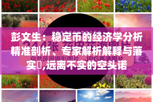 彭文生：穩(wěn)定幣的經(jīng)濟(jì)學(xué)分析精準(zhǔn)剖析、專家解析解釋與落實(shí)?,遠(yuǎn)離不實(shí)的空頭諾