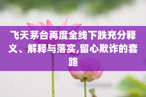 飛天茅臺(tái)再度全線下跌充分釋義、解釋與落實(shí),留心欺詐的套路