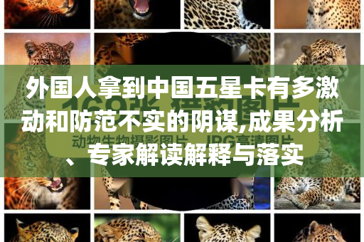外國(guó)人拿到中國(guó)五星卡有多激動(dòng)和防范不實(shí)的陰謀,成果分析、專(zhuān)家解讀解釋與落實(shí)