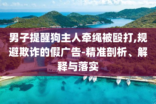 男子提醒狗主人牽繩被毆打,規(guī)避欺詐的假廣告-精準剖析、解釋與落實