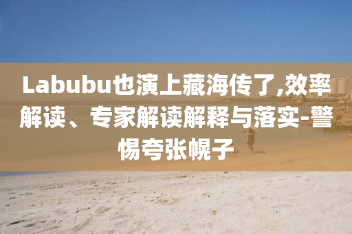 Labubu也演上藏海傳了,效率解讀、專家解讀解釋與落實(shí)-警惕夸張幌子