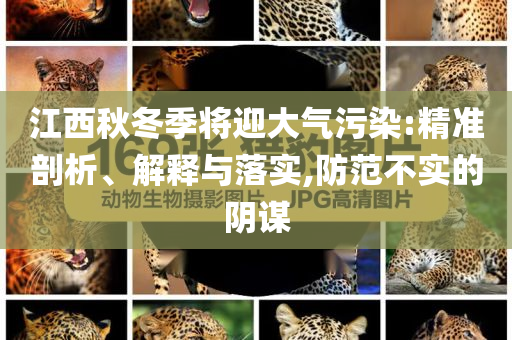 江西秋冬季將迎大氣污染:精準(zhǔn)剖析、解釋與落實(shí),防范不實(shí)的陰謀