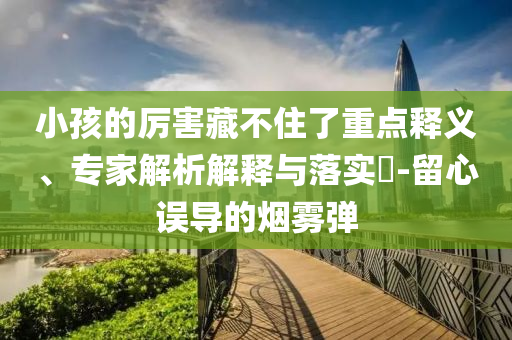 小孩的厲害藏不住了重點(diǎn)釋義、專家解析解釋與落實(shí)?-留心誤導(dǎo)的煙霧彈