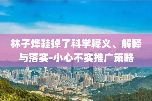 林子燁鞋掉了科學(xué)釋義、解釋與落實(shí)-小心不實(shí)推廣策略