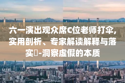 六一演出觀眾席C位老師打傘,實用剖析、專家解讀解釋與落實?-洞察虛假的本質