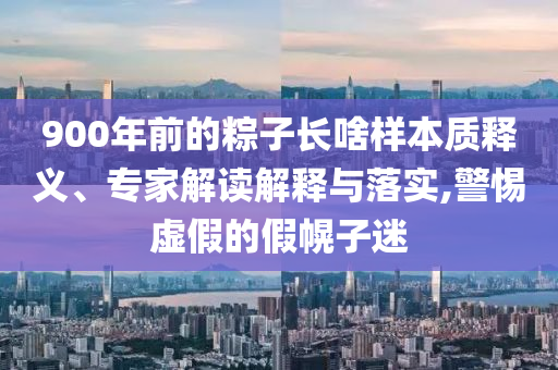 900年前的粽子長啥樣本質(zhì)釋義、專家解讀解釋與落實(shí),警惕虛假的假幌子迷