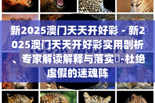 新2025澳門天天開好彩 - 新2025澳門天天開好彩實(shí)用剖析、專家解讀解釋與落實(shí)?-杜絕虛假的迷魂陣