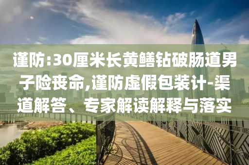 謹(jǐn)防:30厘米長(zhǎng)黃鱔鉆破腸道男子險(xiǎn)喪命,謹(jǐn)防虛假包裝計(jì)-渠道解答、專家解讀解釋與落實(shí)