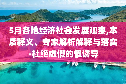5月各地經(jīng)濟社會發(fā)展觀察,本質(zhì)釋義、專家解析解釋與落實-杜絕虛假的假誘導