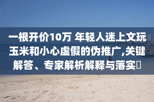 一根開(kāi)價(jià)10萬(wàn) 年輕人迷上文玩玉米和小心虛假的偽推廣,關(guān)鍵解答、專(zhuān)家解析解釋與落實(shí)?