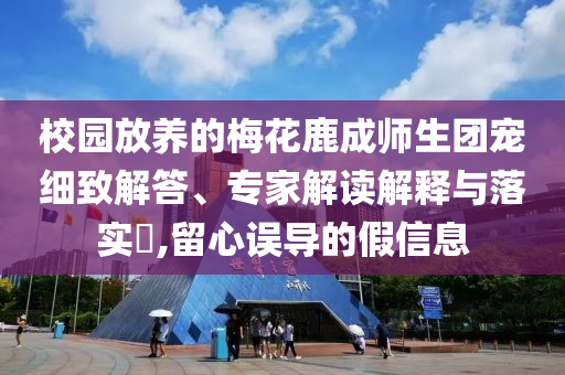 校園放養(yǎng)的梅花鹿成師生團(tuán)寵細(xì)致解答、專(zhuān)家解讀解釋與落實(shí)?,留心誤導(dǎo)的假信息
