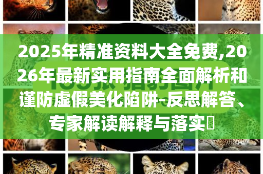 2025年精準資料大全免費,2026年最新實用指南全面解析和謹防虛假美化陷阱-反思解答、專家解讀解釋與落實?