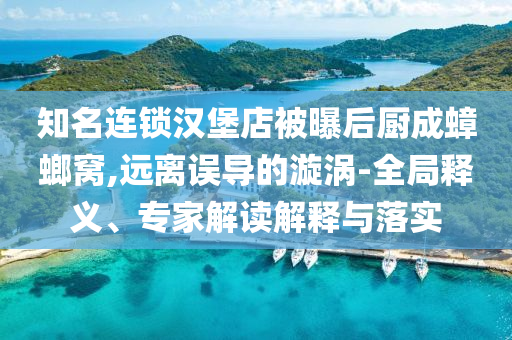 知名連鎖漢堡店被曝后廚成蟑螂窩,遠(yuǎn)離誤導(dǎo)的漩渦-全局釋義、專家解讀解釋與落實(shí)