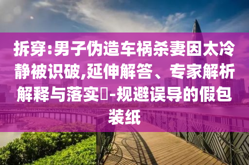 拆穿:男子偽造車禍殺妻因太冷靜被識破,延伸解答、專家解析解釋與落實(shí)?-規(guī)避誤導(dǎo)的假包裝紙