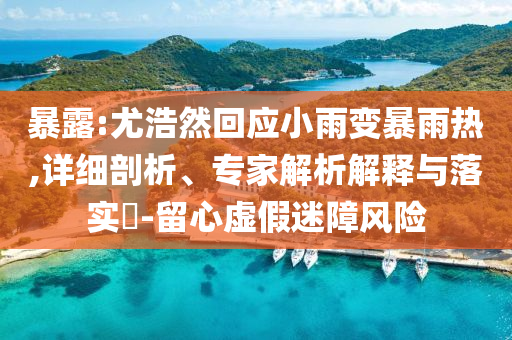 暴露:尤浩然回應(yīng)小雨變暴雨熱,詳細(xì)剖析、專家解析解釋與落實(shí)?-留心虛假迷障風(fēng)險(xiǎn)