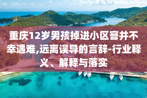 重慶12歲男孩掉進小區(qū)窨井不幸遇難,遠離誤導的言辭-行業(yè)釋義、解釋與落實