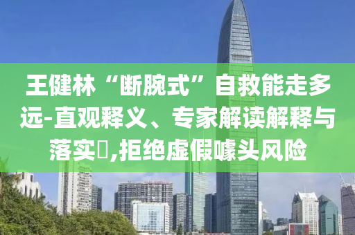 王健林“斷腕式”自救能走多遠(yuǎn)-直觀釋義、專家解讀解釋與落實(shí)?,拒絕虛假噱頭風(fēng)險(xiǎn)
