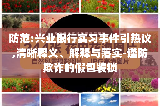 防范:興業(yè)銀行實習事件引熱議,清晰釋義、解釋與落實-謹防欺詐的假包裝鎖