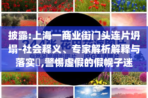 披露:上海一商業(yè)街門頭連片坍塌-社會釋義、專家解析解釋與落實?,警惕虛假的假幌子迷