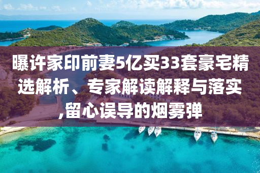 曝許家印前妻5億買33套豪宅精選解析、專家解讀解釋與落實(shí),留心誤導(dǎo)的煙霧彈