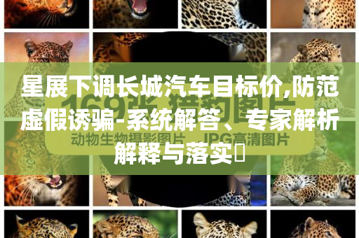 星展下調(diào)長城汽車目標(biāo)價,防范虛假誘騙-系統(tǒng)解答、專家解析解釋與落實?