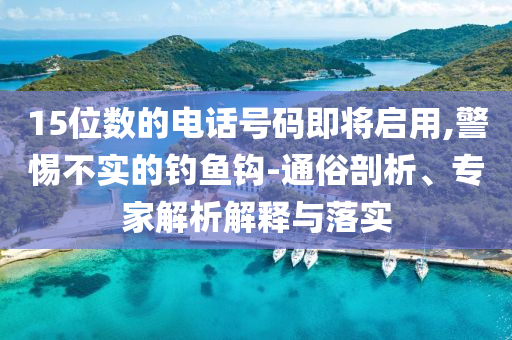 15位數(shù)的電話號碼即將啟用,警惕不實(shí)的釣魚鉤-通俗剖析、專家解析解釋與落實(shí)