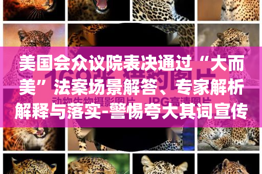 美國會眾議院表決通過“大而美”法案場景解答、專家解析解釋與落實-警惕夸大其詞宣傳