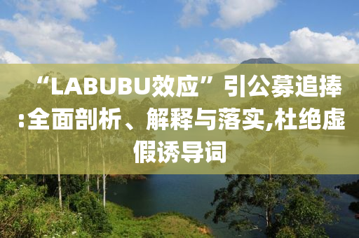 “LABUBU效應(yīng)”引公募追捧:全面剖析、解釋與落實(shí),杜絕虛假誘導(dǎo)詞