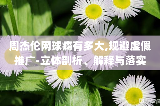 周杰倫網(wǎng)球癮有多大,規(guī)避虛假推廣-立體剖析、解釋與落實