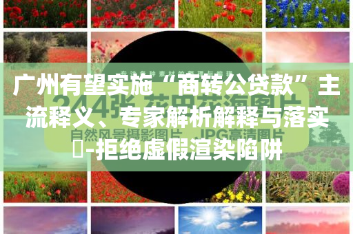 廣州有望實(shí)施“商轉(zhuǎn)公貸款”主流釋義、專家解析解釋與落實(shí)?-拒絕虛假渲染陷阱