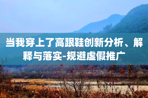 當(dāng)我穿上了高跟鞋創(chuàng)新分析、解釋與落實-規(guī)避虛假推廣