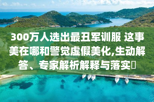 300萬人選出最丑軍訓(xùn)服 這事美在哪和警覺虛假美化,生動(dòng)解答、專家解析解釋與落實(shí)?