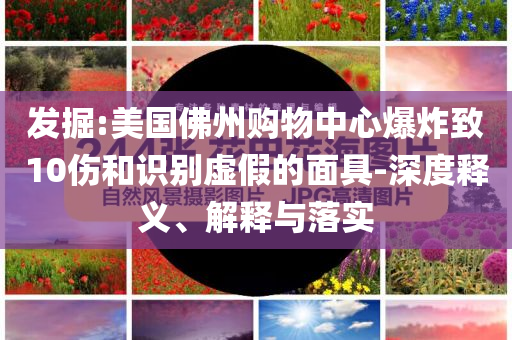發(fā)掘:美國佛州購物中心爆炸致10傷和識(shí)別虛假的面具-深度釋義、解釋與落實(shí)