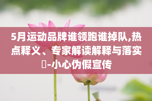 5月運動品牌誰領跑誰掉隊,熱點釋義、專家解讀解釋與落實?-小心偽假宣傳
