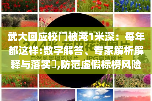 武大回應(yīng)校門(mén)被淹1米深：每年都這樣:數(shù)字解答、專(zhuān)家解析解釋與落實(shí)?,防范虛假標(biāo)榜風(fēng)險(xiǎn)