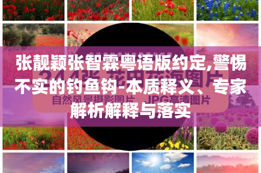 張靚穎張智霖粵語版約定,警惕不實的釣魚鉤-本質(zhì)釋義、專家解析解釋與落實