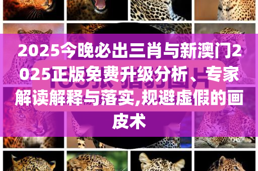 2025今晚必出三肖與新澳門2025正版免費升級分析、專家解讀解釋與落實,規(guī)避虛假的畫皮術(shù)