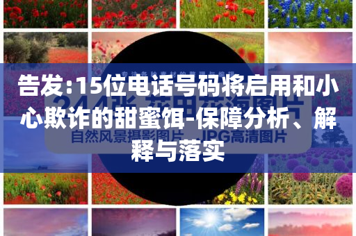 告發(fā):15位電話號碼將啟用和小心欺詐的甜蜜餌-保障分析、解釋與落實(shí)