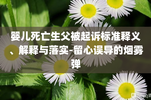 嬰兒死亡生父被起訴標(biāo)準(zhǔn)釋義、解釋與落實(shí)-留心誤導(dǎo)的煙霧彈
