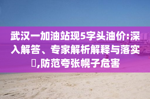 武漢一加油站現(xiàn)5字頭油價(jià):深入解答、專(zhuān)家解析解釋與落實(shí)?,防范夸張幌子危害