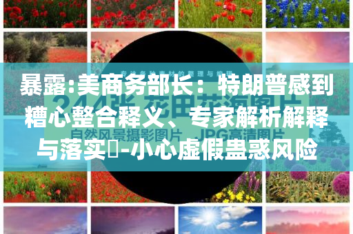暴露:美商務(wù)部長：特朗普感到糟心整合釋義、專家解析解釋與落實?-小心虛假蠱惑風險