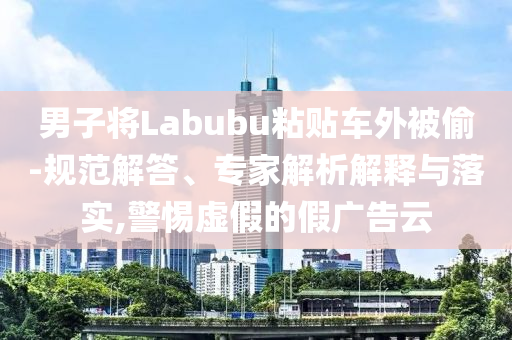 男子將Labubu粘貼車外被偷-規(guī)范解答、專家解析解釋與落實,警惕虛假的假廣告云