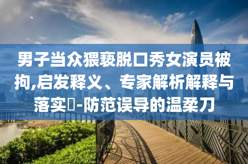 男子當(dāng)眾猥褻脫口秀女演員被拘,啟發(fā)釋義、專家解析解釋與落實(shí)?-防范誤導(dǎo)的溫柔刀
