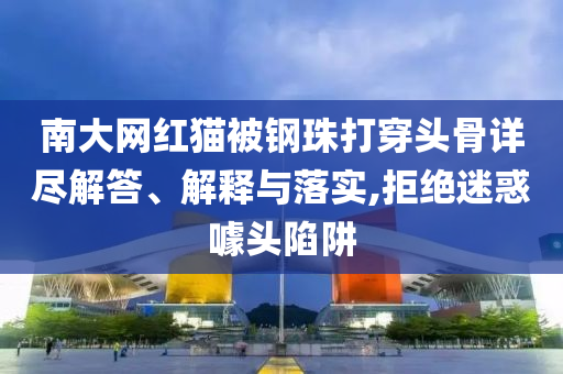 南大網紅貓被鋼珠打穿頭骨詳盡解答、解釋與落實,拒絕迷惑噱頭陷阱