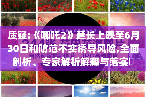 質(zhì)疑:《哪吒2》延長上映至6月30日和防范不實(shí)誘導(dǎo)風(fēng)險,全面剖析、專家解析解釋與落實(shí)?