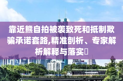 靠近熊自拍被襲致死和抵制欺騙承諾套路,精準剖析、專家解析解釋與落實?
