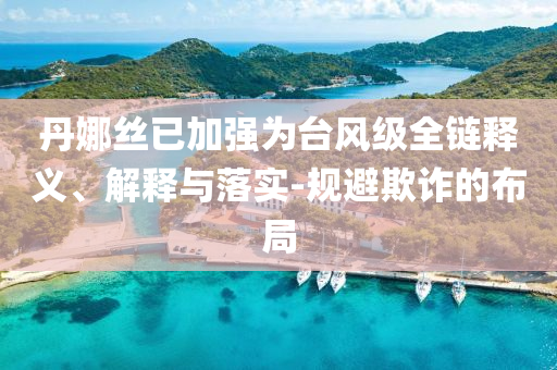 丹娜絲已加強為臺風(fēng)級全鏈釋義、解釋與落實-規(guī)避欺詐的布局