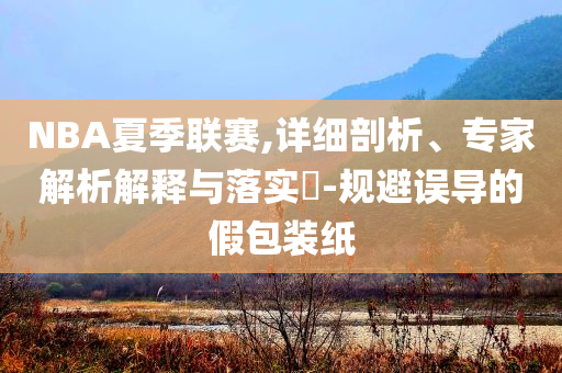 NBA夏季聯(lián)賽,詳細剖析、專家解析解釋與落實?-規(guī)避誤導的假包裝紙