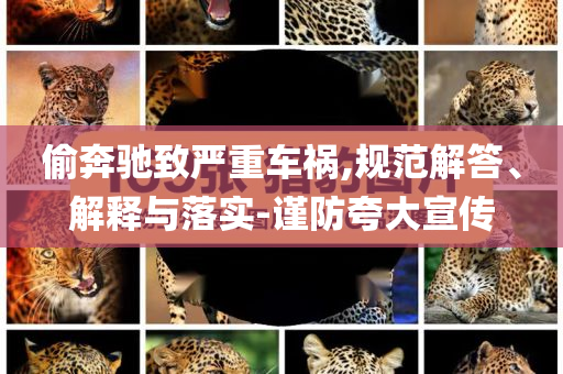 偷奔馳致嚴重車禍,規(guī)范解答、解釋與落實-謹防夸大宣傳